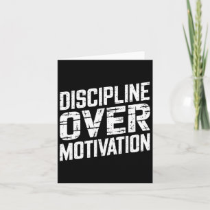 Carte Discipline sur la motivation Gymnase entraînement 