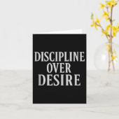 Carte Discipline sur le désir _ Citation motivationnelle (Fleur jaune)