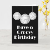 Carte Disco Ball Salutation d'anniversaire Super (Fleur jaune)