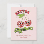 Carte Disco Ball Valentine's Cherry Better Together (Devant)