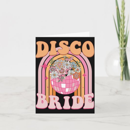 Carte Disco Bride Bridesmaid Retro Rainbow Bachelorette (Devant)