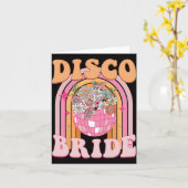 Carte Disco Bride Bridesmaid Retro Rainbow Bachelorette (Fleur jaune)