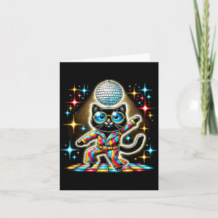 Carte Disco Chat Noir Esthétique