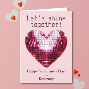 Carte Disco Heart Valentine's Day