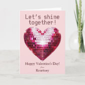 Carte Disco Heart Valentine's Day (Devant)