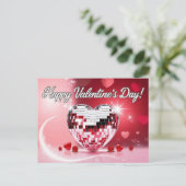 Carte Disco Heart Valentine's Day Card (Debout devant)