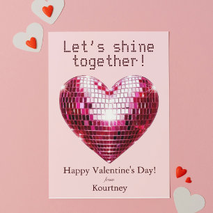 Carte Disco Heart Valentine's Day sur mesure