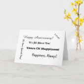 Carte Discours d'anniversaire en noir et blanc. (Fleur jaune)