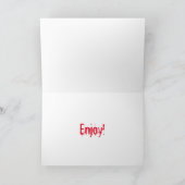 Carte Discours d'anniversaire en noir et rouge sur blanc (Intérieur)