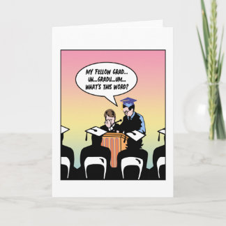 Carte Discours de remise de diplômes hilarant pour le ly
