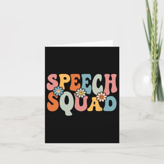 Carte Discours Squad Fun Byck To School Teachers Student (Devant)