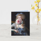 Carte Discrète avec Joyeux Anniversaire Paeonia Pink (Fleur jaune)