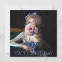 Discrète avec Joyeux Anniversaire Pivoine Rose