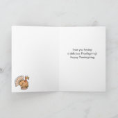 Carte Diseur de bonne aventure de dinde Action de grâce (Intérieur)