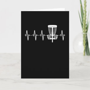 Carte Disk Golf Heartbeat EKG Love Disk Golf Player