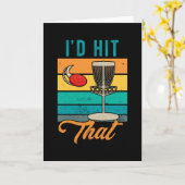 Carte Disk Golf Retro Je frapperais ça (Fleur jaune)