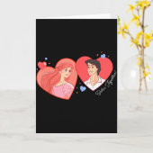 Carte Disney Princess Ariel & Eric Saint-Valentin B (Fleur jaune)