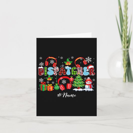 Carte Dispatcher Christmas Tree Leopard Père Noël Snowma (Devant)