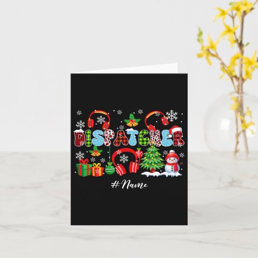 Carte Dispatcher Christmas Tree Leopard Père Noël Snowma (Fleur jaune)