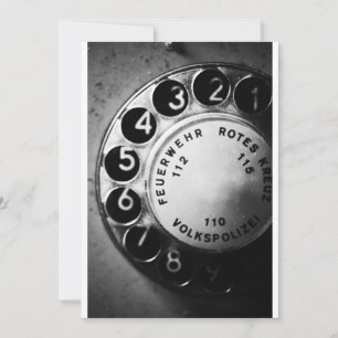 Carte Disque de sélection téléphonique