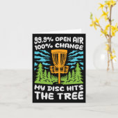 Carte Disque Golf 99,9% Open Air 100% Changer mes coups  (Fleur jaune)