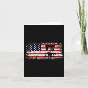 Carte Disque Golf American Flag - Rouge Blanc Et Bleu