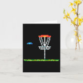 Carte Disque Golf Men Disque Golf 8 bits Panier (Fleur jaune)