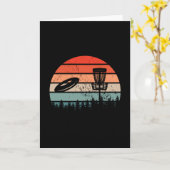 Carte Disque Golf Rétro (Fleur jaune)