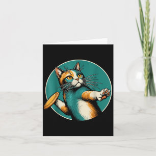 Carte Disque Golfer Cat Disque Golf Player Funny Hallowe