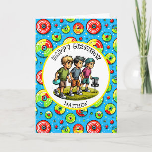 Carte Disque personnalisé Golf Boy's Birthday
