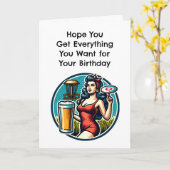 Carte Disque personnalisé Golf Thème Anniversaire (Fleur jaune)