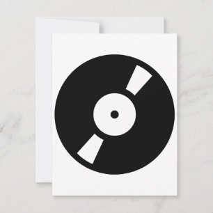 Carte disque vinyle rétro