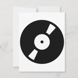 Carte disque vinyle rétro