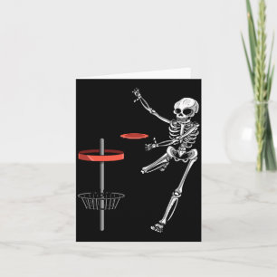 Carte Disque volant de golf squelette Halloween Frisbee