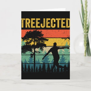 Carte Disques de Disc Golf Drôles Rejetés par les Arbres