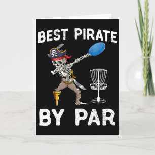 Carte Disques volants drôles de golf pirate squelette Ha