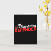 Carte Dissertation Défendu Doctorant Diplômé de Phd (Fleur jaune)