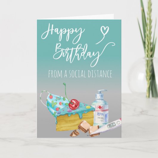 Carte Distance sociale Joyeux Anniversaire 19 (Devant)