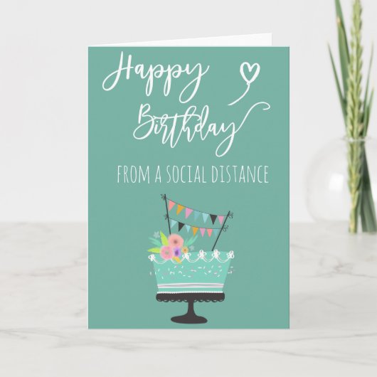 Carte Distance sociale Joyeux Anniversaire 19 (Devant)