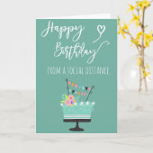 Carte Distance sociale Joyeux Anniversaire 19 (Fleur jaune)