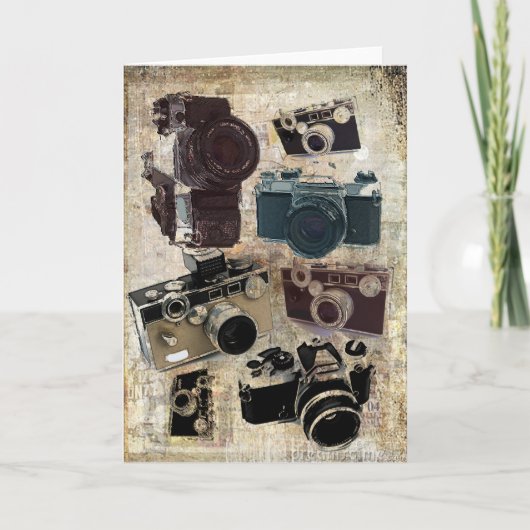 Carte distressed photographer photography retro Camera (Devant)