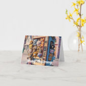 Carte Distributeur automatique rempli de nounours  (Fleur jaune)