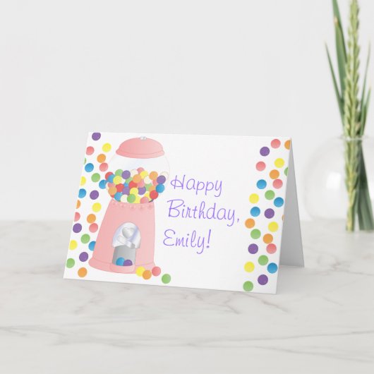 Carte Distributeur de bonbons rose (Devant)