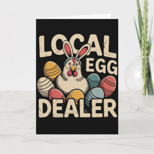 Carte Distributeur d'oeufs local Poulet Rétro Drôle Ferm
