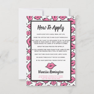 Carte Distributeur Lipstick Comment Appliquer / Conseils