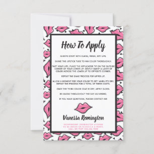 Carte Distributeur Lipstick Comment appliquer l'applicat