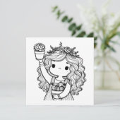 Carte Dites avec cette jolie couleur à thème Plante (Debout devant)