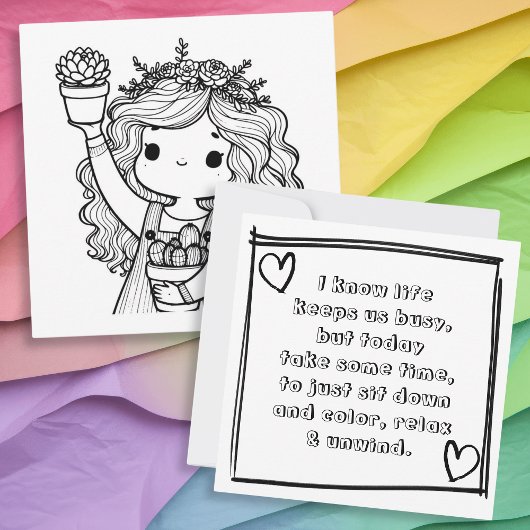 Carte Dites avec cette jolie couleur à thème Plante