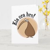 Carte Dites bonjour à Kiwi (Fleur jaune)