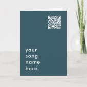 Carte Dites-le avec de la musique | Code QR sarcelle Car (Devant)